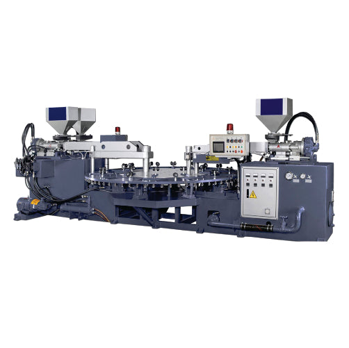 RM-138R-3C Automatic Rotary 1/2/3/ Multi Color PVC Upper Injection Moulding Machine