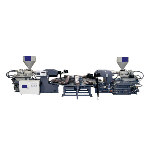 RM-105-2C Automatic Rotary 1/2/3 Color PVC/TPR Outsole Direct Injection Moulding Machine