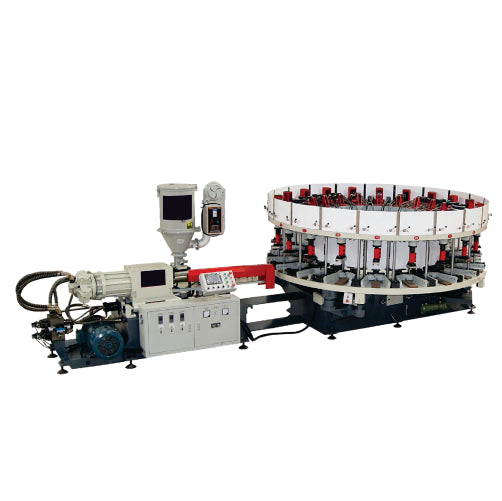 RM-258 Automatic Rotary 1/2/3/ Color String-lasted/Dip Shoes Injection Moulding Machine