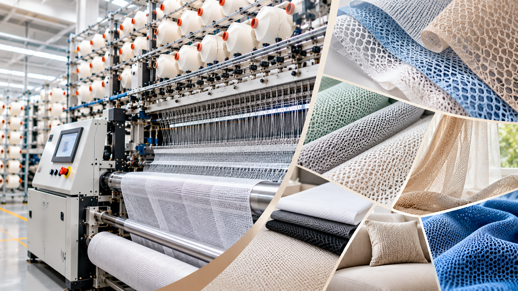 fabrics made on a warp knitting machine