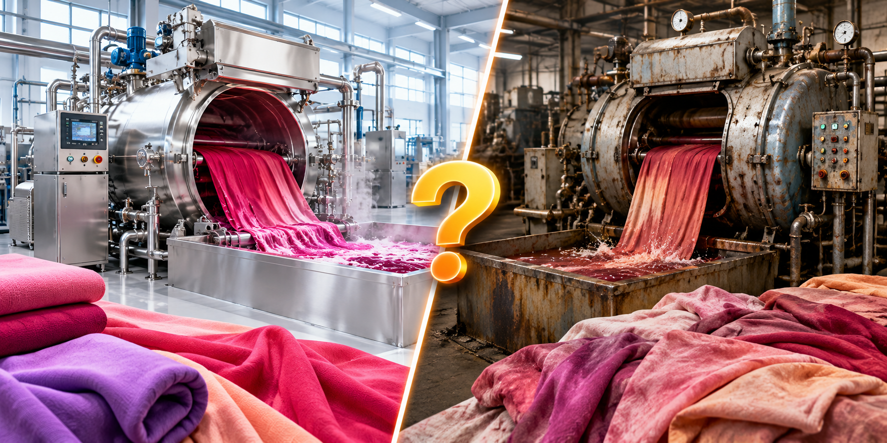 new vs used textile dyeing machine