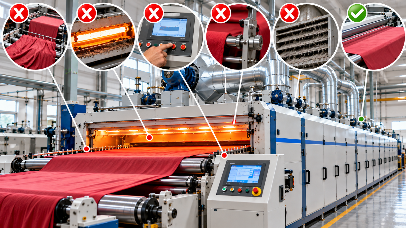 stenter machine operating mistakes